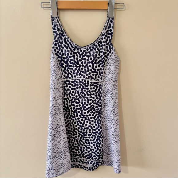 Lululemon|$15|Happy Strappy Tank Top Ace Spot Grain Black/Dottie Dash Black Sz 4 - Picture 1 of 5